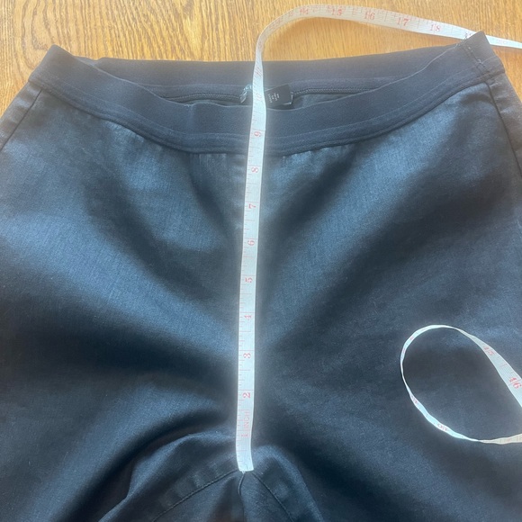 Eileen Fisher Black Coated Pull On High Rise Slim Fit Trouser Pants Size S - Picture 5 of 9